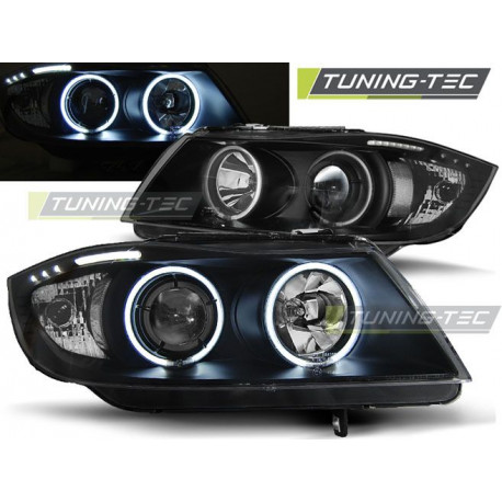 Осветление ФАРОВЕ АНГЕЛСКИ ОЧИ CCFL ЧЕРНИ за BMW E90/E91 03.05-08.08 | race-shop.bg