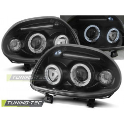 ФАРОВЕ RENAULT CLIO II 09.98-05.01 АНГЕЛСКИ ОЧИ ЧЕРЕН