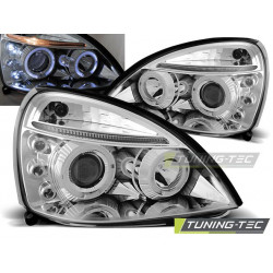 ФАРОВЕ RENAULT CLIO II 06.01-09.05 АНГЕЛСКИ ОЧИ ХРОМ