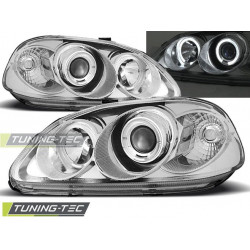 ФАРОВЕ HONDA CIVIC 03.99-02.01 АНГЕЛСКИ ОЧИ ХРОМ