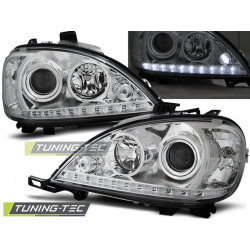 TUNING-TEC фарове (DRL) за MERCEDES W163 ML M-KLASA 03.98-08.01 (H7), хром