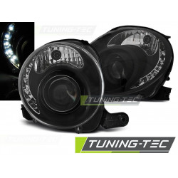 ФАРОВЕ FIAT 500 07-15 ЧЕРЕН LED
