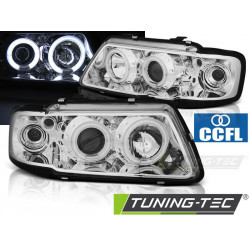 ФАРОВЕ АНГЕЛСКИ ОЧИ CCFL ХРОМ за AUDI A3 8L 08.96-08.00