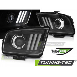 ФАРОВЕ FORD MUSTANG 04-09 TUBE LIGHT ЧЕРЕН