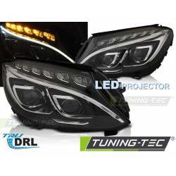 ФАРОВЕ TRUE DRL ЧЕРЕН за MERCEDES W205 14-18