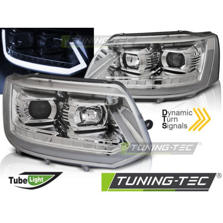 Осветление ФАРОВЕ TUBE LIGHT ХРОМ SEQ за VW T5 2010-2015 | race-shop.bg