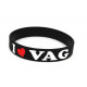 Гумени гривни I Love VAG силиконова гривна (черна) | race-shop.bg