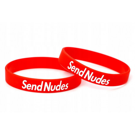 Гумени гривни Send Nudes гривна (Червена) | race-shop.bg