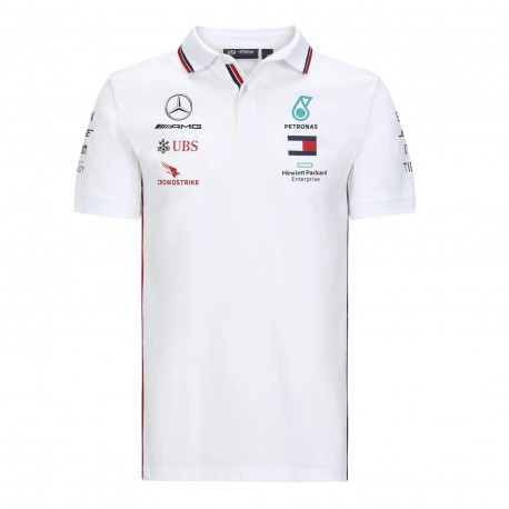 Тениски Тениска Mercedes Benz AMG Men`s Team Polo (бяла) | race-shop.bg