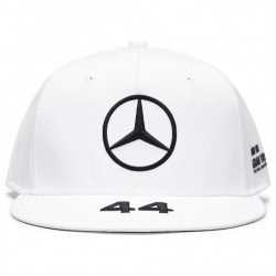 Mercedes AMG Petronas F1 Lewis Hamilton 44 flat шапка , бяла