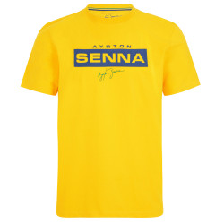 AYRTON SENNA Logo men`s T-shirt (Yellow)