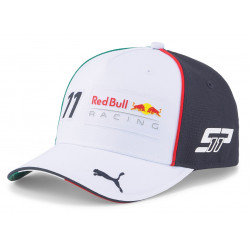 Шапка с огъната периферия на Sergio Perez Red Bull Racing, бяла