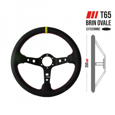 Волани RRS Monte Carlo steering wheel - F65 350mm-BLACK - Изкуствена кожа | race-shop.bg