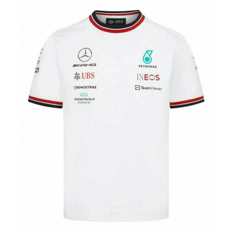 Тениски Тениска Mercedes Benz AMG Petronas F1, бяла | race-shop.bg