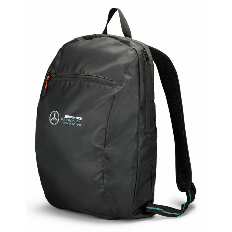 Чанти, портфейли Mercedes Benz AMG Petronas F1 раница с възможност за опаковане, черна | race-shop.bg