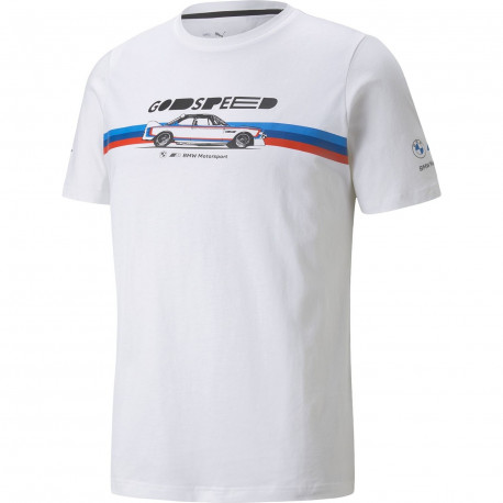 Тениски Puma BMW M Motorsport CAR GRAPHIC мъжка тениска, бяло | race-shop.bg