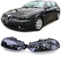 RACES фарове за ALFA Romeo 156 97-03, прозрачен, черен
