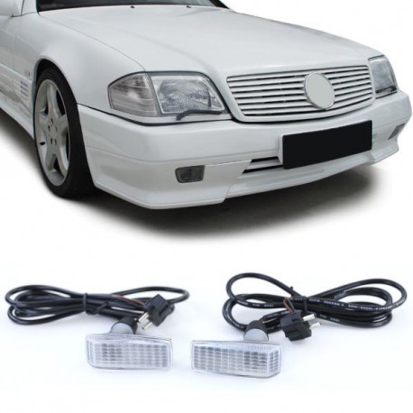 Осветление RACES странични мигачи за Mercedes C Class W202 SL R129 W140 190 W201, бял | race-shop.bg