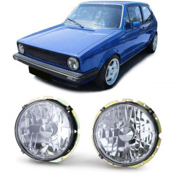 Фарове H4 хром за VW Golf 1 74-83 Cabrio 83-93