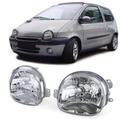 RACES фарове за Renault Twingo 98-07, прозрачен, хром