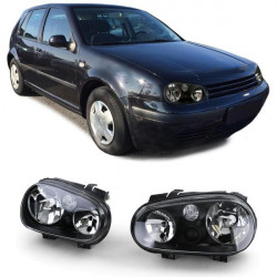 RACES фарове за VW Golf 4 97-03 (без халогени), прозрачен, черен