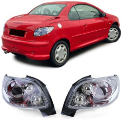 Задни стопове хром за Peugeot 206 CC Coupe Cabrio 00-08
