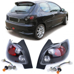 RACES стопове за Peugeot 206 hatchback 3D/5D 98-09, прозрачен, черен