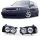 Осветление RACES фарове за DE Double VW Golf 3 91-97 (H1/H3), черен | race-shop.bg