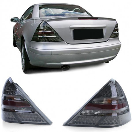 Осветление RACES стопове за Mercedes SLK R170 96-04, черно-опушен, прозрачен | race-shop.bg
