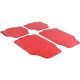 Универсална Car rubber floor mats universal aluminum checker plate optics 4-брой хром червен | race-shop.bg