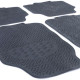 Универсална Car rubber floor mats universal aluminum checker plate optics 4-брой хром червен | race-shop.bg