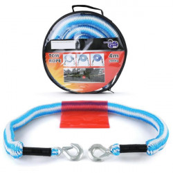 Car Safety Towing Rope Elastic 4 Meter 2000 kg 2T Blue бели