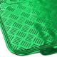 Универсална Car rubber floor mats universal aluminum checker plate optics 4-брой хром green | race-shop.bg