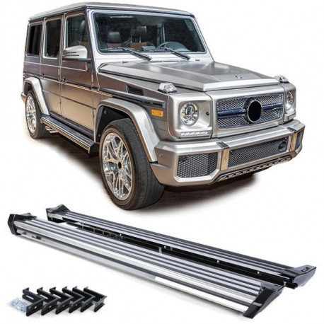 Бодикит и визуални аксесоари RACES странични степенки за Mercedes G Class model W463 89-15, неръждаема стомана | race-shop.bg
